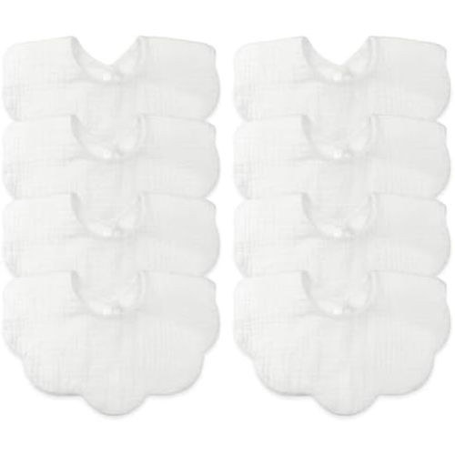 Muslin Baby Bibs for Drooling and Teething Newborn Drool Bibs for Baby Girl Boy
