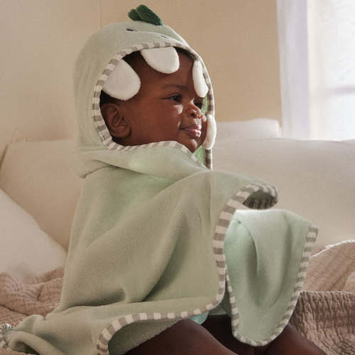 100% Organic Hooded Animal Towel | Indigo