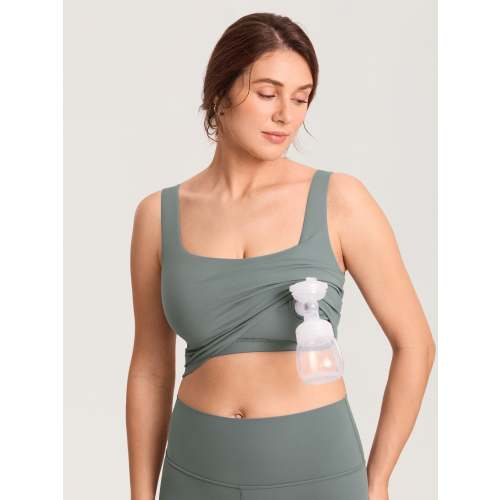 MOMANDA Women's Natrelax® Pumping Crop Tank Top