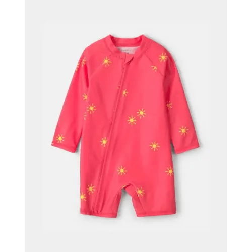 Baby Boy 1-Piece Sun Swimsuit Rashguard - Orange | Carter's