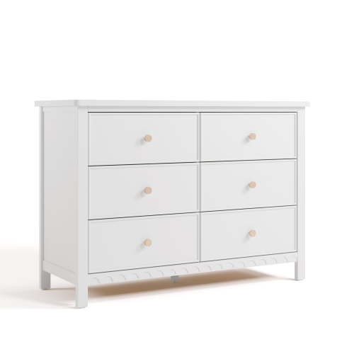 Graco Sasha 6 Drawer Nursery Double Dresser, White
