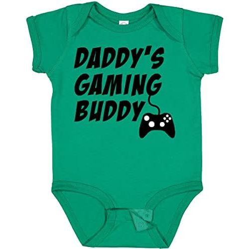 inktastic Daddy's Gaming Buddy with Controller Baby Bodysuit