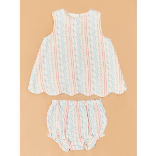 Tulip Stripe Scallop Back Bubble