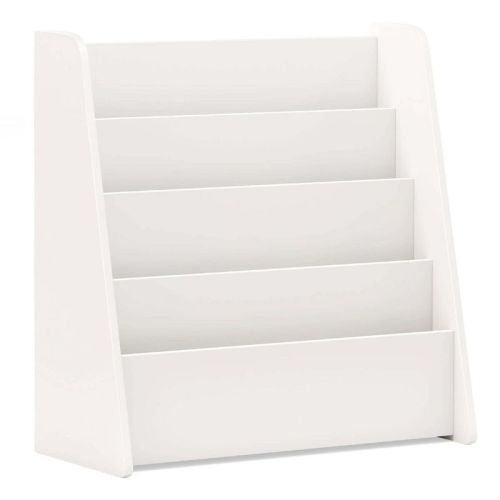 Costway 4-tier Kids Wooden Bookshelf Toddlers Book Rack with Deep Shelves Natural/White