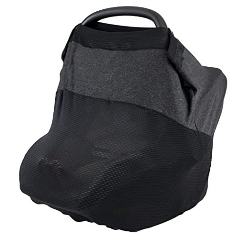 Boppy 4 and More Multi-use Cover | Charcoal Gray Fabric | Quick Drying UPF 50+ Knit Fabric and Breathable Mesh | Car Seat Canopy, Nursing Cover, Shopping Cart Cover, High Chair Cover and More