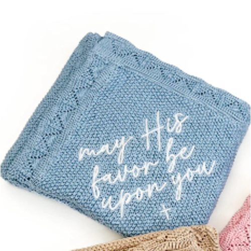 May His Favor Knit Blanket – OUR HOUSE ABOVE