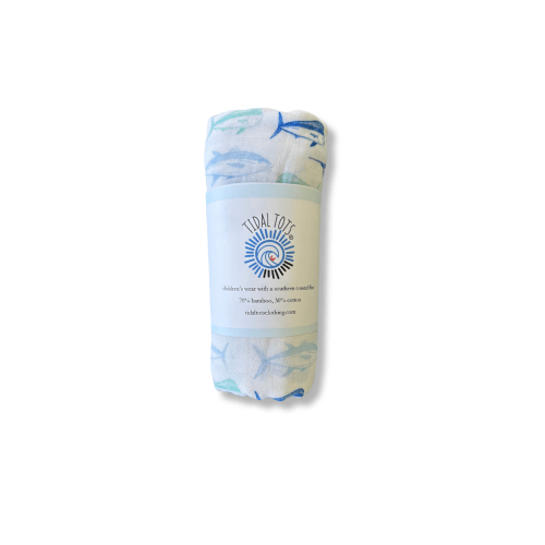 Maritime Medley Blue Lightweight Swaddle Blanket
