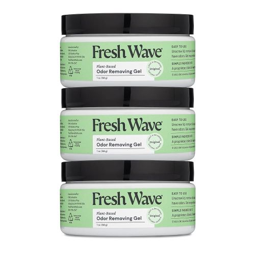Fresh Wave Odor Removing Gel, 7 oz., Pack of 3 - Odor Absorbers for Home, Safer Odor Relief, Natural Plant-Based Odor Eliminator, Every 7 oz. lasts 15-30 Days, For Cooking, Trash & Pets