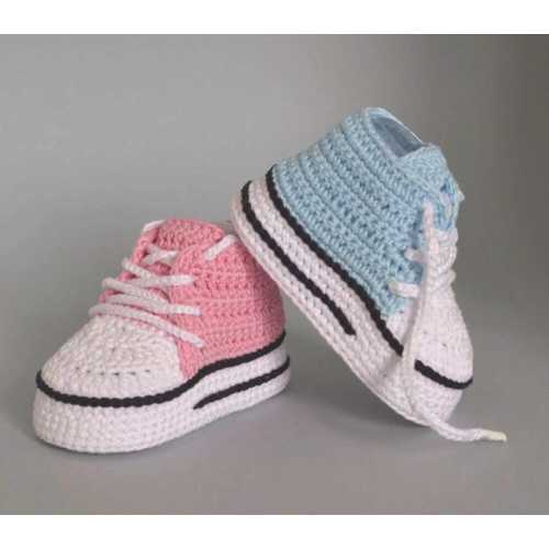 Crochet Baby Shoes Sneakers Pattern PDF | Baby Girl Boy Booties | Gift Baby Booties For Newborn and Future Young Mother DIY CR025
