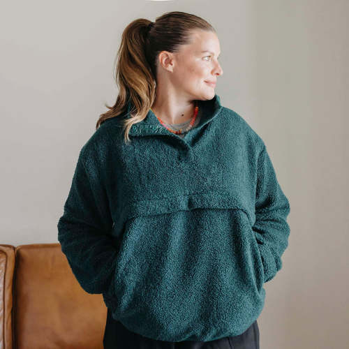 Women's Breastfeeding Fleece - Mosswood