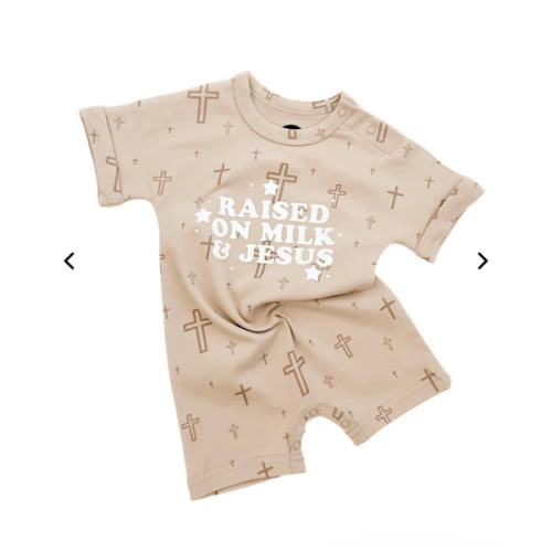 Raised on Milk & Jesus Cross Jumpsuit – OUR HOUSE ABOVE