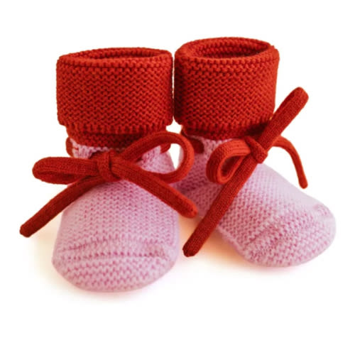 Hvid - Merino wool slippers - Pink | Smallable