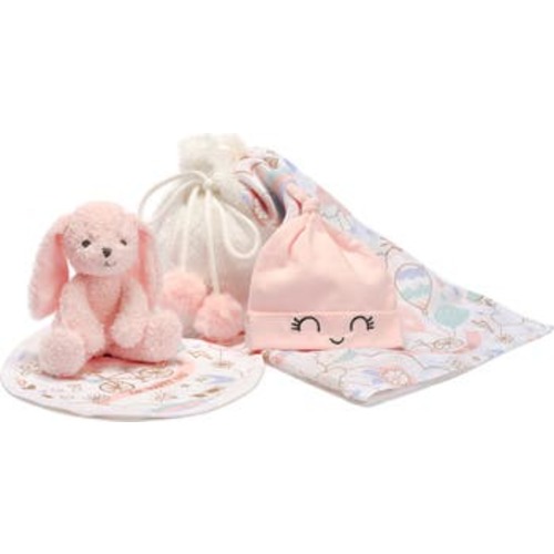 5 Piece Bunny Infant/Newborn Baby Gift Set with Swaddle
