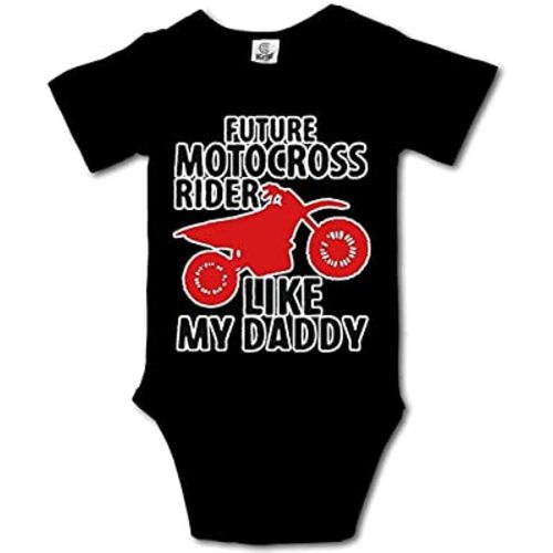 Future Motocross Rider Like My Daddy Infnt Cotton Short Sleeve Onesie Baby Bodysuit Jumpsuit Clothes