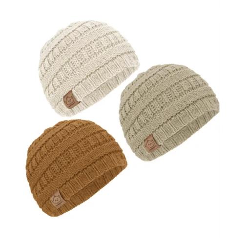 3pk Warmzy Baby Beanies, 0-36 months Baby Hats, Baby Winter Hat for Newborn, Infant, Toddlers, Boys, Girls