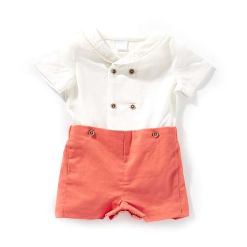 Edgehill Collection x Kristin Ellen Hockman Baby Boys Augie Embroidered Sailor Collar & Shorts Set