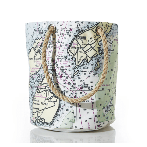 Casco Bay Nautical Chart Beverage Bucket Bag