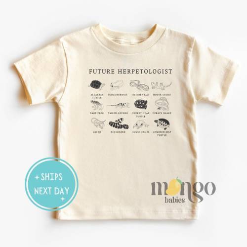 Future Herpetologist Tshirt for Kids Cute Baby Bodysuit Turtle Shirt Snake Tee Gecko Grog Shirt Toddler Tee Reptiles Amphibians 2190