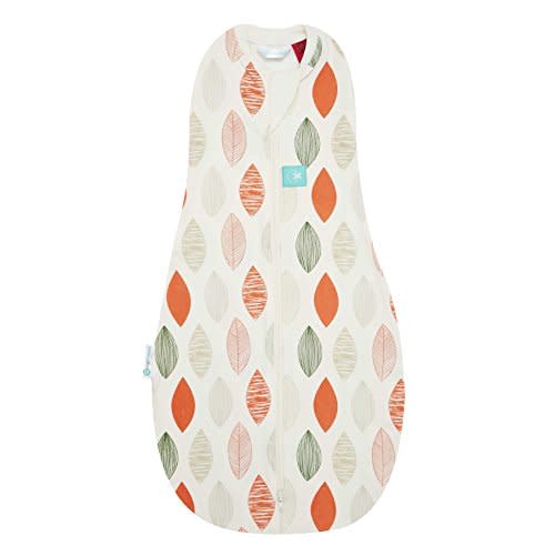 ergoPouch Cocoon Swaddle Sack 0.2 TOG - Baby Sleep Sack, Gentle Snug Fit Helps Calm Startle Reflex, Ideal for Arms In/Out Sleeping, Soft Breathable Fabric for Better Sleep (6-12 Months, Blush Leaf)