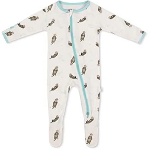 Soft Baby Bamboo Viscose Footie Pajamas, Zipper Closure, 0-24 Months