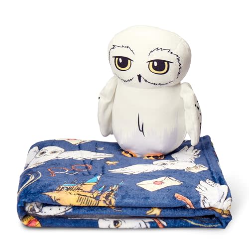 Northwest Harry Potter, Hedwig, Silk Touch Throw and Hugger Set, 50 x 60 Inches