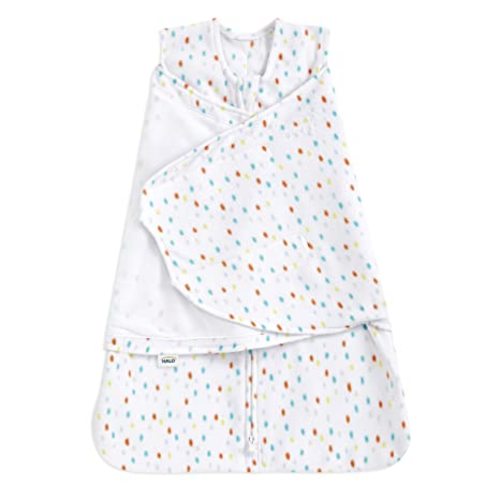 HALO Micro-Fleece Sleepsack Swaddle, 3-Way Adjustable Wearable Blanket, TOG 3.0, Confetti, Small, 3-6 Months
