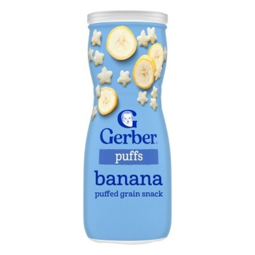 Gerber Non-GMO Baby Food Puffs Banana Baby Snacks&nbsp;for 8 Months - 1 Year Old - 1.48oz: Kosher, Non-GMO Project Verified, Fat Free, Ready To Eat