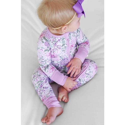 Convertible Zip Romper | Lavender Lullaby