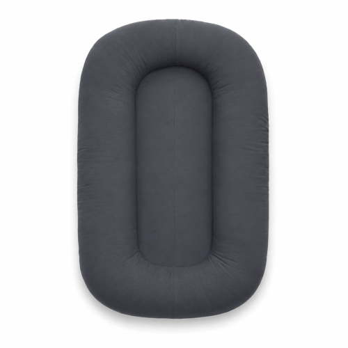 Baby Lounger,Infant Support Cushion and Tummy Time Mat for Newborns,Portable Padded Floor Seat,29.5 x 17.7 x 3.5 in,dark gray