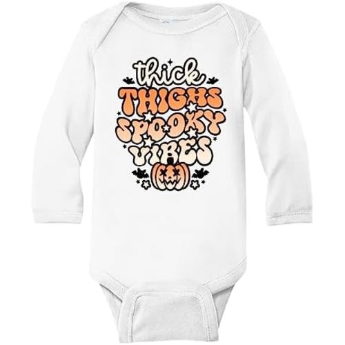 Thick Thighs Spooky Vibes Baby Onesie® Halloween Baby Clothes for Baby Outfit for Baby Shower Gift for Newborn