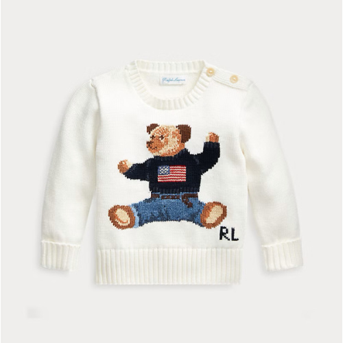 Baby Boy Polo Bear Cotton Sweater | Ralph Lauren