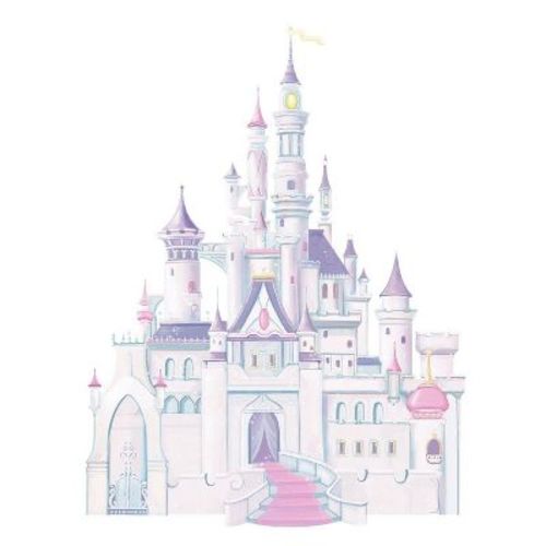 Disney Princess Princess Castle Peel and Stick Giant Kids' Wall Decal: RoomMates Vinyl Castle Wall Stickers for Kids