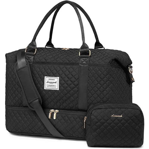 LOVEVOOK Travel Duffle Bag,Weekender Bags for Women with Shoe Compartment，Carry on Overnight Bag with Toiletry Bag,Gym Duffel Bag with Wet Pocket, Hospital Bags for Labor and Delivery