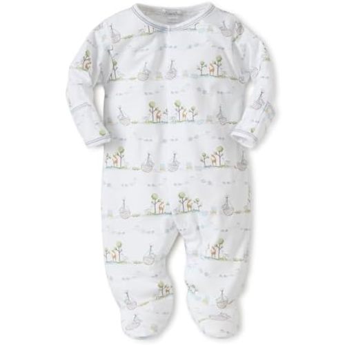 Kissy Kissy Baby Boys and Girls Noah's Print Snap Front Footie Pajamas, Newborn to 9 Months