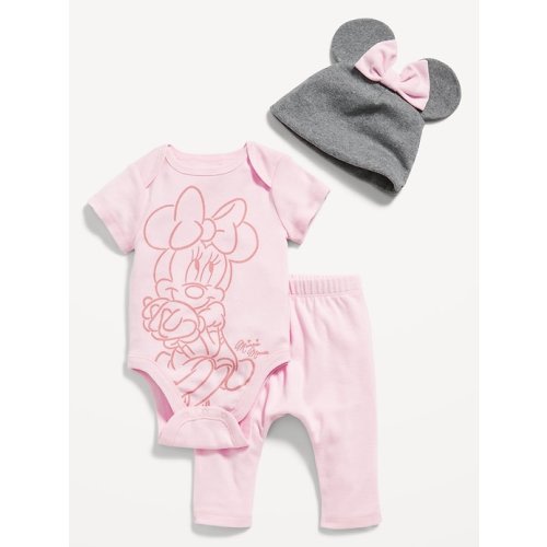 Unisex Disney&#xA9; Minnie Mouse 3-Piece  Bodysuit, Pants &#x26; Hat Layette for Baby