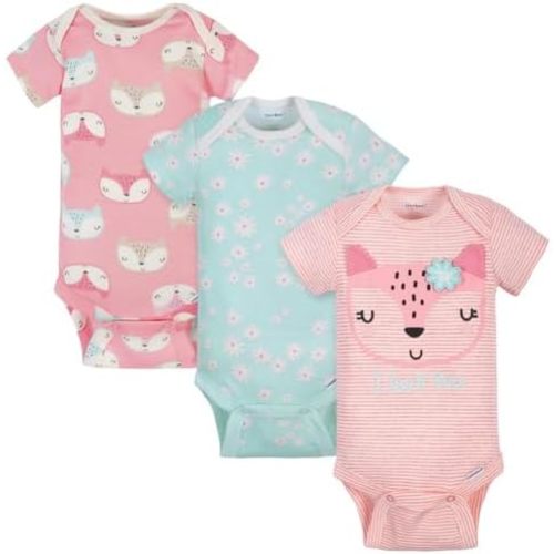 Gerber baby-girls 5-pack Short Sleeve Variety Onesies Bodysuits