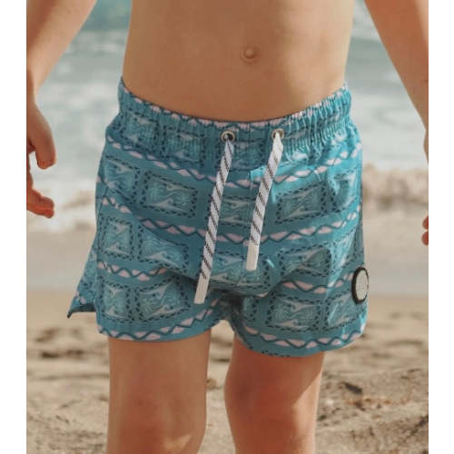 Reef Rhythm Little Surfer Dude Swim Trunks