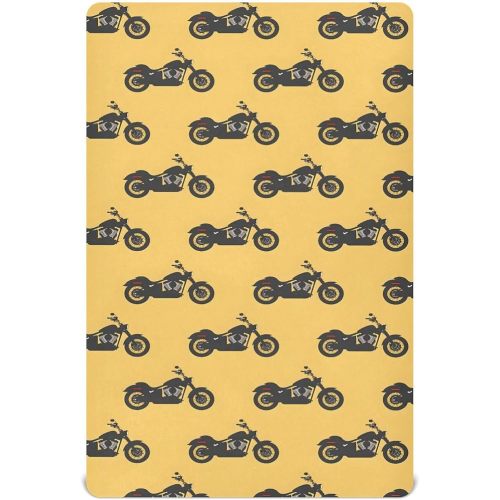Baby Crib Sheets Fitted Crib Sheet Standard Crib and Toddler Mattress for Boys Girls 39 * 27in Pink Starfish Shell Pattern (Motorcycle Silhouettes On Yellow, Small)