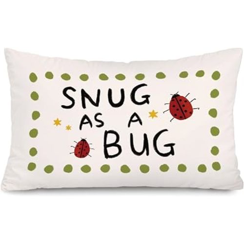 Ladybug Room Decor Ladybug 12x20 Pillow Cover,