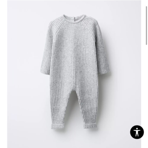 RIBBED KNIT JUMPSUIT - Gray marl | ZARA United States