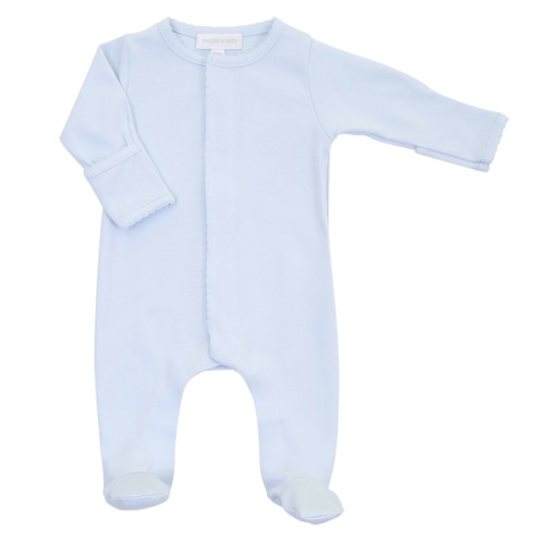 Magnolia Baby Boy Essentials Solid Blue Footie