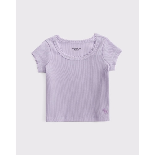 baby lace-trim tee