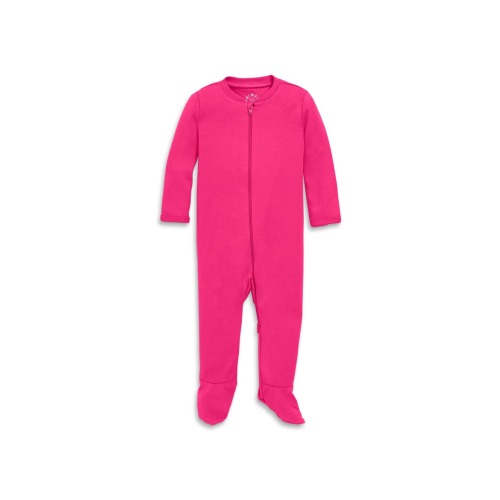 Baby Organic Zip Footie In Solid