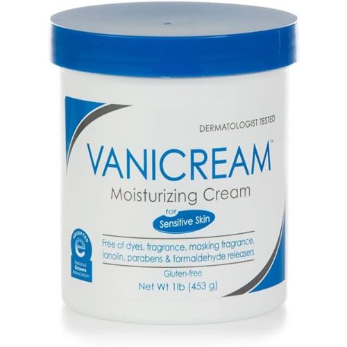 Vanicream Moisturizing Skin Cream for sensitive skin - can be used for eczema, psoriasis, ichthyosis, and itch - dermatologist tested – free of dye, fragrance, and preservatives - 16 oz