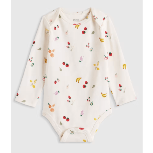 100% Organic Cotton Long Sleeve Bodysuit - Baby in Farmer's Market
