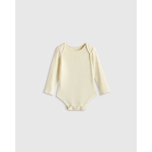 Softest Rib Long Sleeve Bodysuit in Ivory