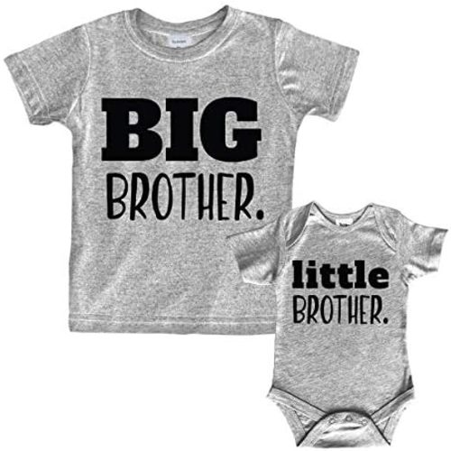 Big Brother Little Brother Shirts Matching Outfits Sibling Gifts Baby Set