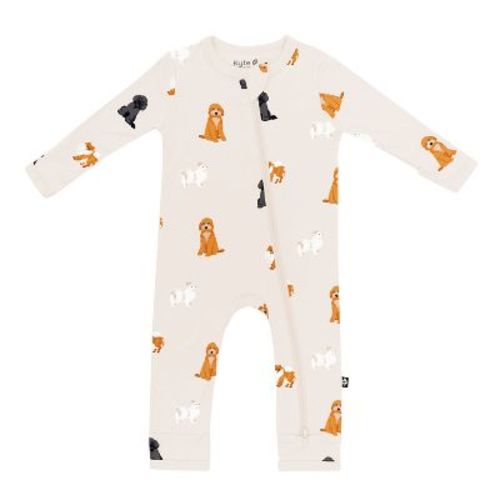 Kyte Baby Zippered Romper in Fluffy Dog Fluffy Dog 6-12 Month