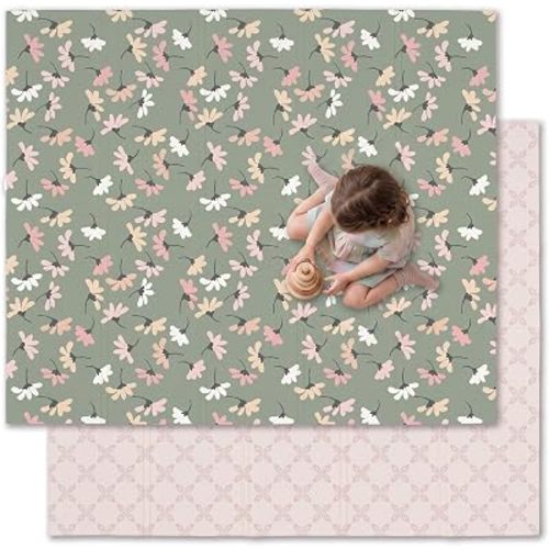 JumpOff Jo Foldable Foam Play Mat – Large Waterproof Baby & Toddler Activity Floor Mat, Double-Sided 70 x 59 Inch Play Surface