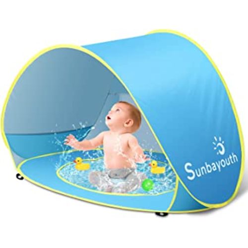 Sunba Youth Baby Beach Tent,Baby Pool Tent,UV Protection Infant Sun Shelters Beach Shade Tent, Pop Up Baby Tent for Beach